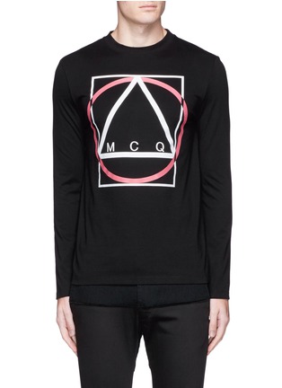 Main View - Click To Enlarge - MC Q - Geometric logo print long sleeve T-shirt