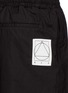 Detail View - Click To Enlarge - MC Q - Geometric logo patch cotton shorts