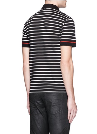 Back View - Click To Enlarge - MC Q - Stripe cotton piqué polo shirt