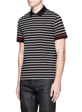 Front View - Click To Enlarge - MC Q - Stripe cotton piqué polo shirt