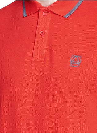 Detail View - Click To Enlarge - MC Q - Logo print cotton piqué polo shirt