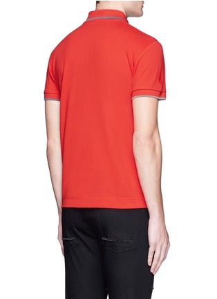 Back View - Click To Enlarge - MC Q - Logo print cotton piqué polo shirt