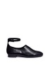 Main View - Click To Enlarge - OPENING CEREMONY - 'Norrah' ankle strap notched vamp leather flats