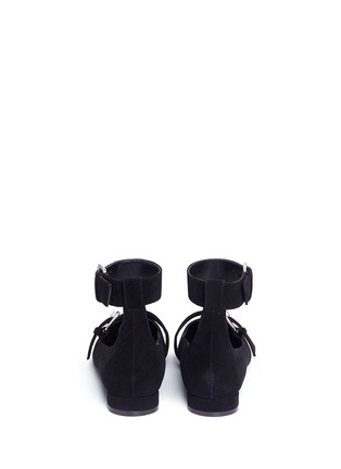 Back View - Click To Enlarge - OPENING CEREMONY - 'Fletcherr' buckled suede flats