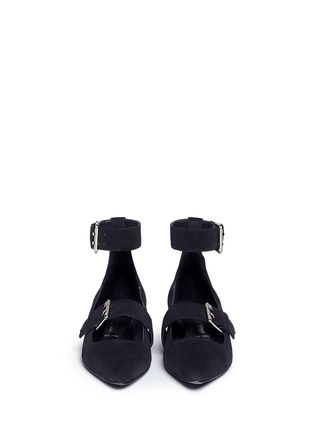 Front View - Click To Enlarge - OPENING CEREMONY - 'Fletcherr' buckled suede flats