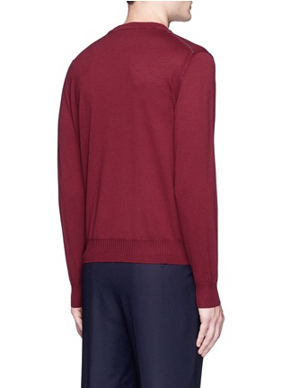 Back View - Click To Enlarge - CANALI - Crew neck wool sweater