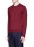 Front View - Click To Enlarge - CANALI - Crew neck wool sweater