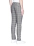 Back View - Click To Enlarge - INCOTEX - Slim fit check plaid linen-cotton pants