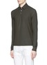Front View - Click To Enlarge - INCOTEX - Ice cotton fine knit polo shirt