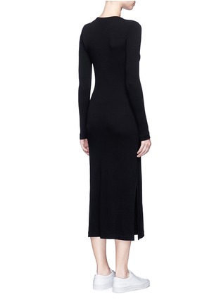 Back View - Click To Enlarge - JAMES PERSE - Birdseye knit dress