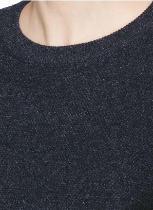 Detail View - Click To Enlarge - JAMES PERSE - Cashmere tuck stitch knit cropped sweater