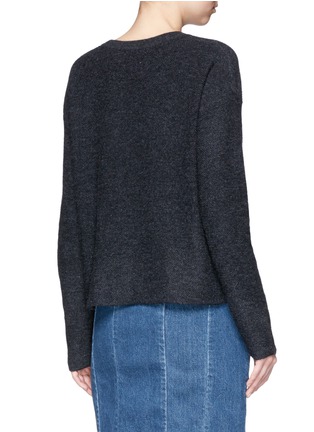 Back View - Click To Enlarge - JAMES PERSE - Cashmere tuck stitch knit cropped sweater