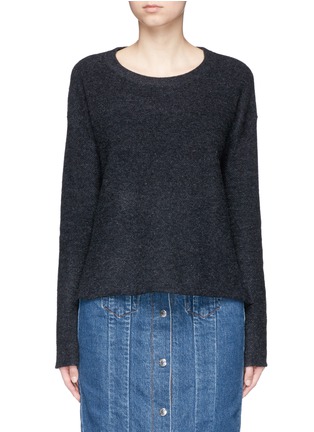 Main View - Click To Enlarge - JAMES PERSE - Cashmere tuck stitch knit cropped sweater