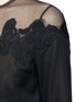 Detail View - Click To Enlarge - MS MIN - Mesh shoulder floral embroidered oversized jumpsuit