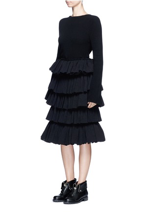 Figure View - Click To Enlarge - MS MIN - Tiered ruffle plissé skirt