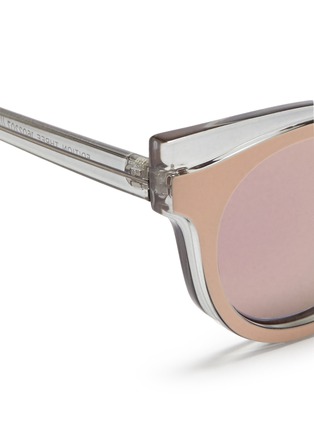 Detail View - Click To Enlarge - SELF-PORTRAIT - x Le Specs 'Edition Four' frosted acetate round mirror sunglasses