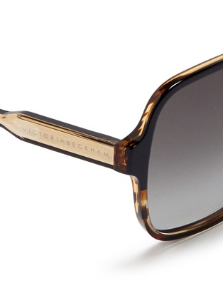 Detail View - Click To Enlarge - VICTORIA BECKHAM - 'Iconic Square' tortoiseshell acetate oversize sunglasses