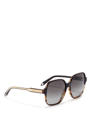 Figure View - Click To Enlarge - VICTORIA BECKHAM - 'Iconic Square' tortoiseshell acetate oversize sunglasses