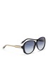 Figure View - Click To Enlarge - VICTORIA BECKHAM - 'Large Fine Oval' acetate oversize sunglasses