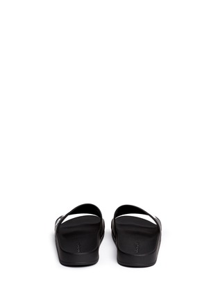 Back View - Click To Enlarge - PALM ANGELS - Logo embossed pool slide sandals