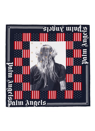 Main View - Click To Enlarge - PALM ANGELS - 'Palm Angels Iconic' silk foulard scarf