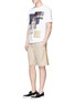 Figure View - Click To Enlarge - PALM ANGELS - Lurex side stripe shorts
