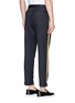 Back View - Click To Enlarge - PALM ANGELS - Lurex side stripe cropped pants
