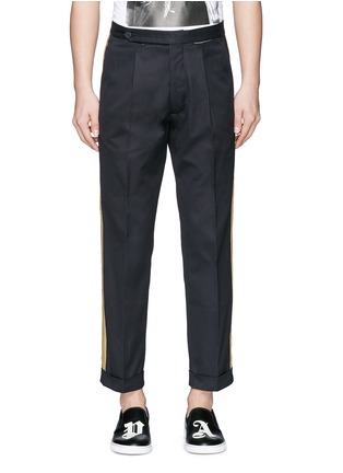 Main View - Click To Enlarge - PALM ANGELS - Lurex side stripe cropped pants