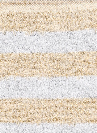 Detail View - Click To Enlarge - PALM ANGELS - Metallic stripe cotton blend socks