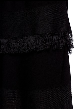 Detail View - Click To Enlarge - THEORY - 'Jurinzi' tiered fringe knit dress