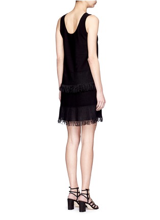 Back View - Click To Enlarge - THEORY - 'Jurinzi' tiered fringe knit dress