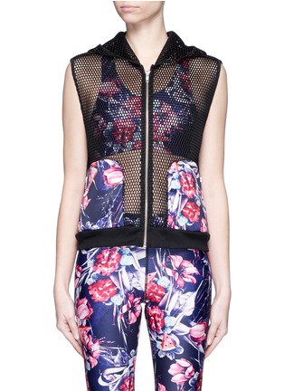 Main View - Click To Enlarge - WE ARE HANDSOME - 'Eden' print active mesh hooded vest
