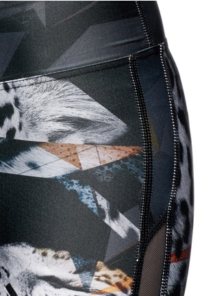 Detail View - Click To Enlarge - WE ARE HANDSOME - 'Spice' leopard print mesh trim leggings