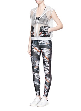 Figure View - Click To Enlarge - WE ARE HANDSOME - 'Spice' leopard print mesh trim leggings
