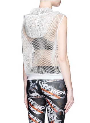 Back View - Click To Enlarge - WE ARE HANDSOME - 'Splice' print active mesh hooded vest