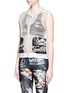 Front View - Click To Enlarge - WE ARE HANDSOME - 'Splice' print active mesh hooded vest