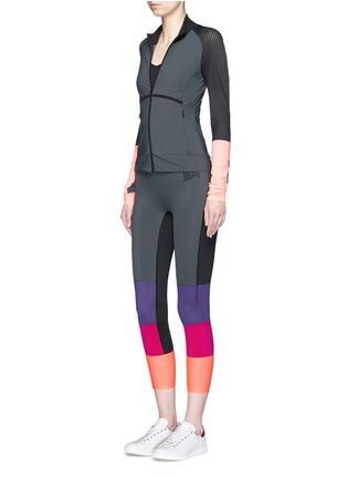 Figure View - Click To Enlarge - MONREAL - 'Spectrum' colourblock performance jersey leggings