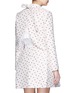 Back View - Click To Enlarge - DELPOZO - Bow tie back polka dot jacquard cropped jacket