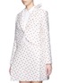 Front View - Click To Enlarge - DELPOZO - Bow tie back polka dot jacquard cropped jacket