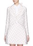 Main View - Click To Enlarge - DELPOZO - Bow tie back polka dot jacquard cropped jacket