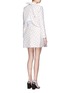 Figure View - Click To Enlarge - DELPOZO - Bow tie back polka dot jacquard cropped jacket