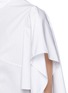 Detail View - Click To Enlarge - DELPOZO - Cape high-low poplin shirt