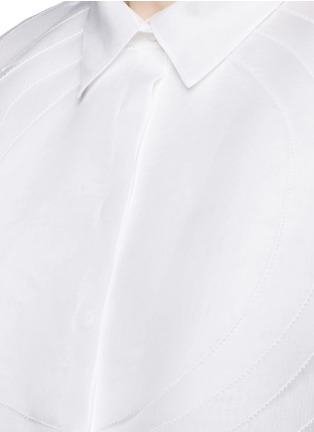 Detail View - Click To Enlarge - DELPOZO - Layered circle bib organdy shirt