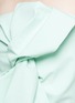 Detail View - Click To Enlarge - DELPOZO - Bow front cotton poplin cropped bustier