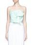 Main View - Click To Enlarge - DELPOZO - Bow front cotton poplin cropped bustier
