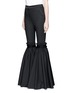 Front View - Click To Enlarge - ELLERY - 'Rockface' drawstring overlay wide flare pants