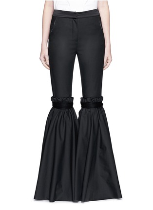 Main View - Click To Enlarge - ELLERY - 'Rockface' drawstring overlay wide flare pants