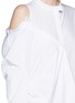 Detail View - Click To Enlarge - ELLERY - 'Castelli' asymmetric cold shoulder deconstructed shirt