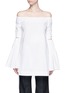 Main View - Click To Enlarge - ELLERY - 'Cyril' cutout cone sleeve off-shoulder cotton poplin top