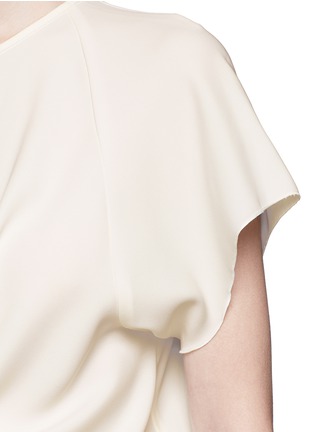 Detail View - Click To Enlarge - ELLERY - 'Kitty' tie front crepe top